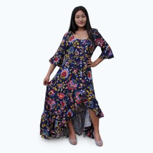 High Low Hem Floral Dress