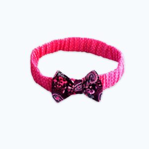 Pink Paisley Paradiso Bow Hair Band