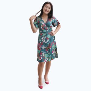 Japanese Garden Wrap Dress