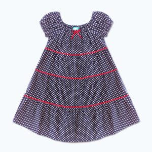 Gorgeous Navy Polkadot Day Dress